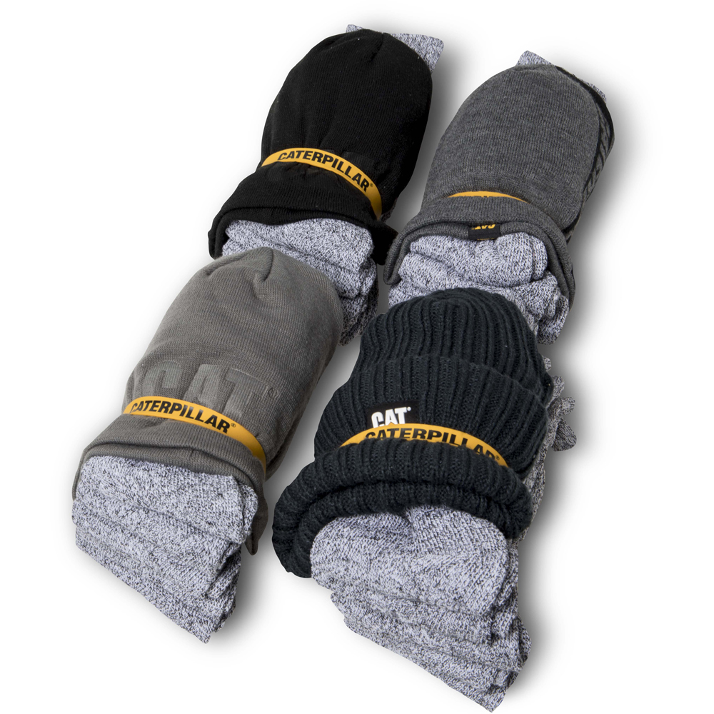 Men's Caterpillar Beanie Bundle Socks Black/grey Ireland HXMS90645